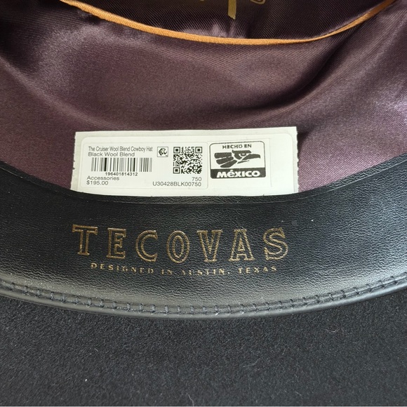 NWT Tecovas “The Cruiser” Cowboy Hat - Black Size 7 1/2 (750) - Picture 5 of 10
